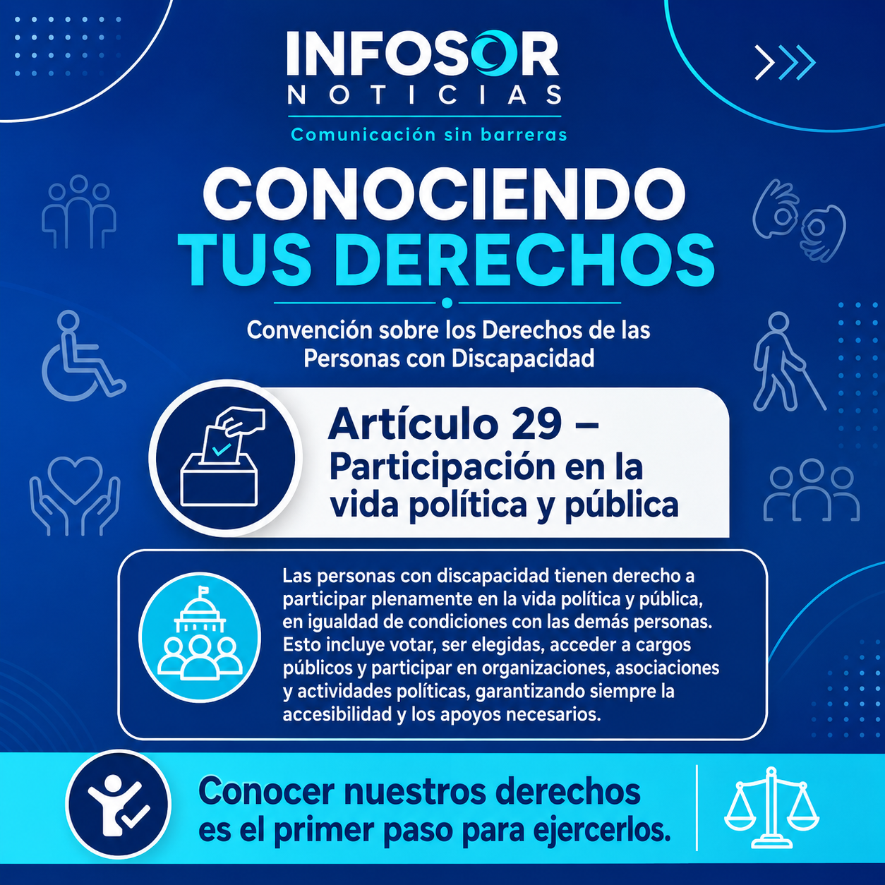 Artículo 29: el derecho de las personas con discapacidad a participar en la vida política y pública